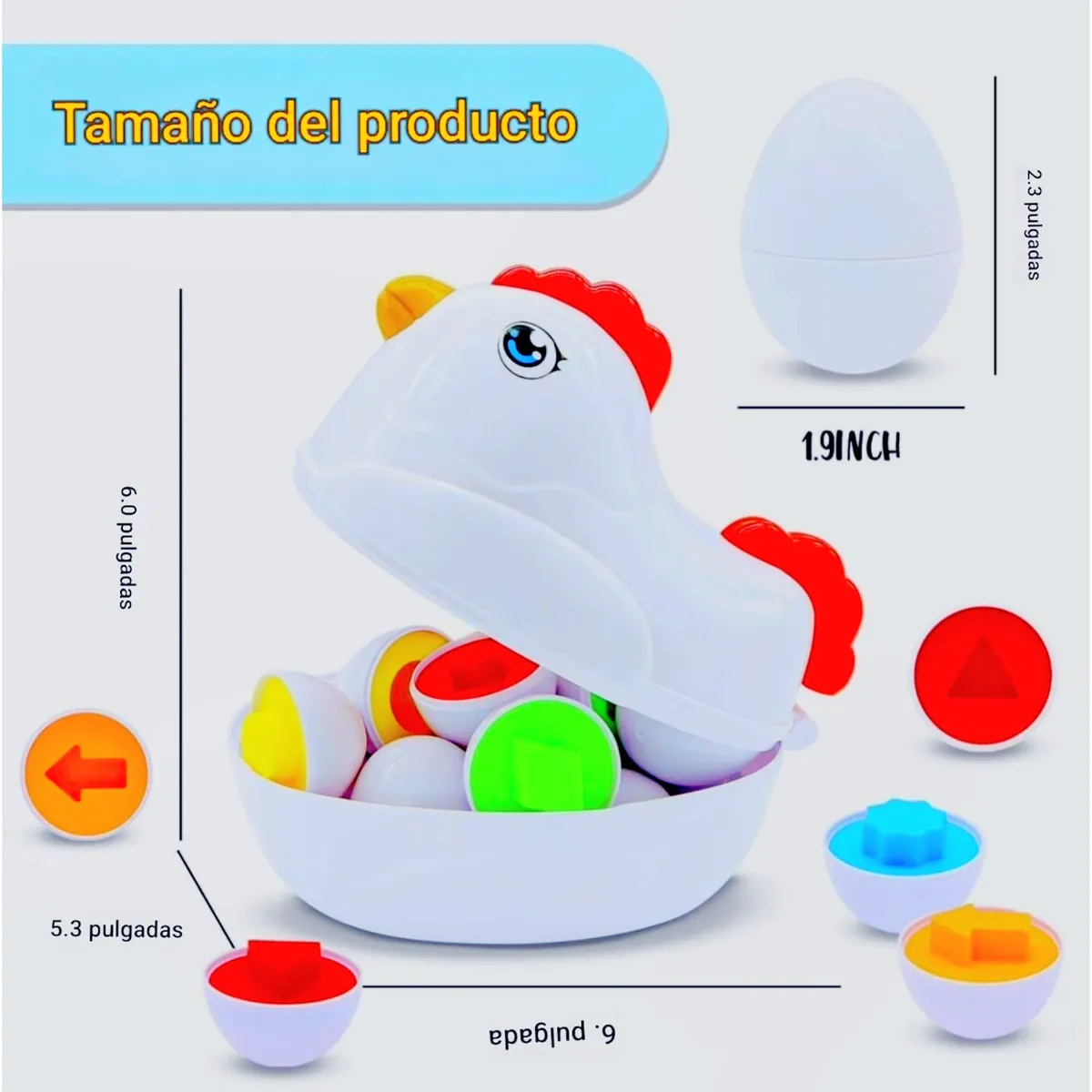 GENERICO - Juego De Aprendizaje Educativo Gallina Con Huevos