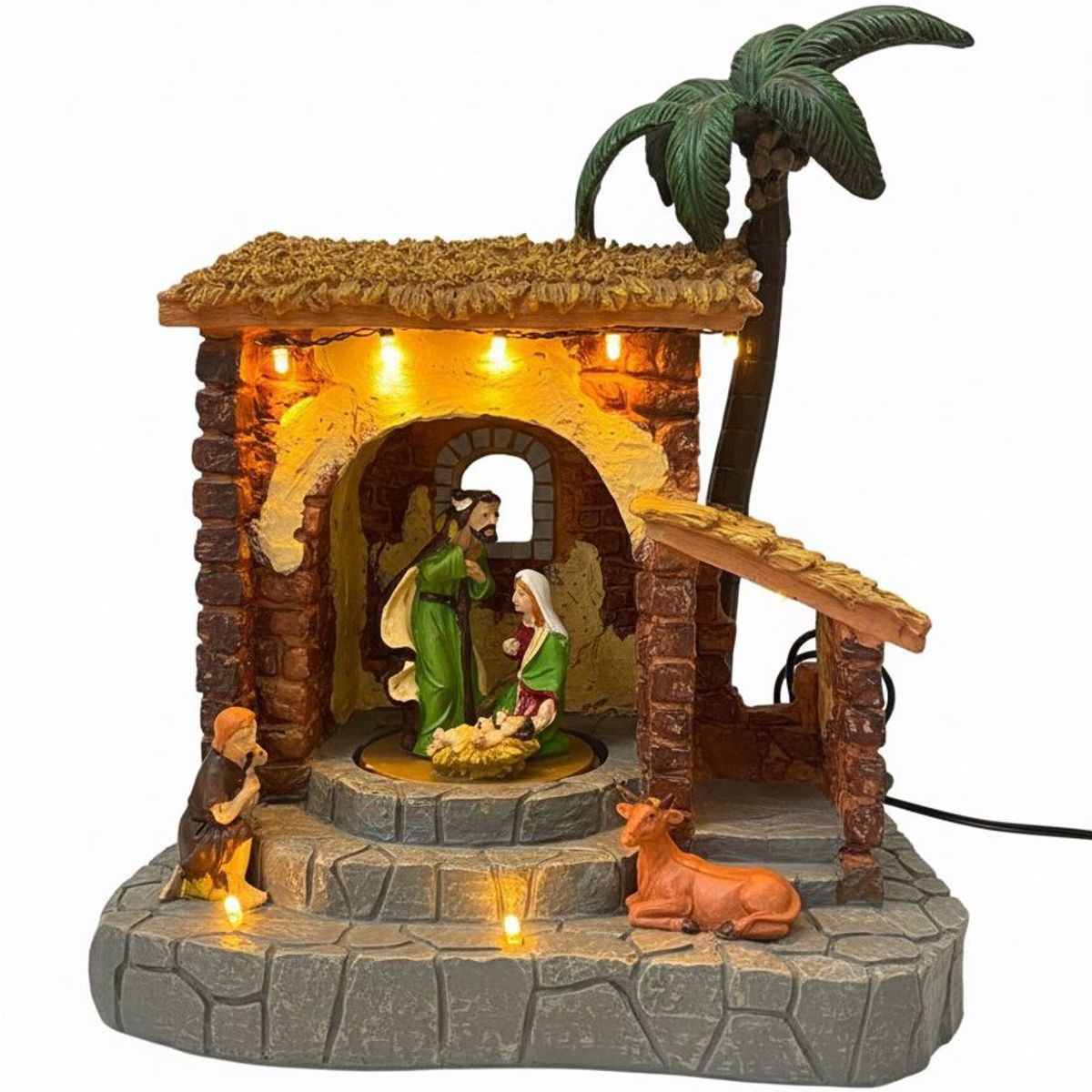 WAKESHOME - Pesebre Con Luz Musical Y Movimiento Deco Navidad