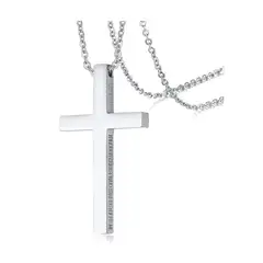 GENERICO - Collar Cruz Silver Space Hombre Mujer Filipenses 413