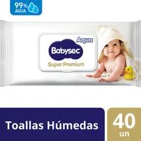 Toallas Húmedas Super Premium Cuidado Sensible 40 un