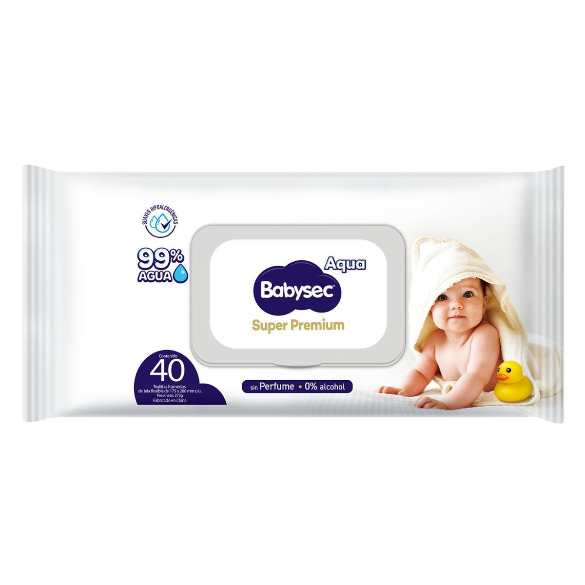 BABYSEC - Toallas Húmedas Babysec Super Premium Cuidado Sensible 40 un