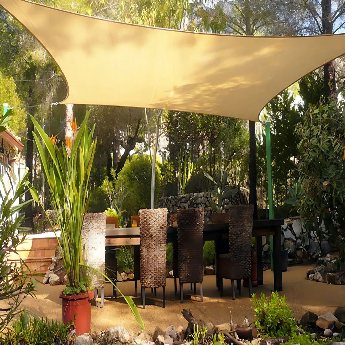 Lona Toldo Vela Sombra Malla Anti Uv Cuadrado 3x4m, marca GENERICO - Foto 2