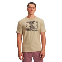Polera Manga Corta Lifestyle Hombre ABC Camo Boxed logo Café
