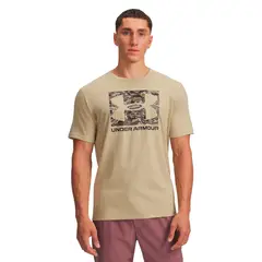 UNDER ARMOUR - Polera Manga Corta Lifestyle Hombre ABC Camo Boxed logo Café