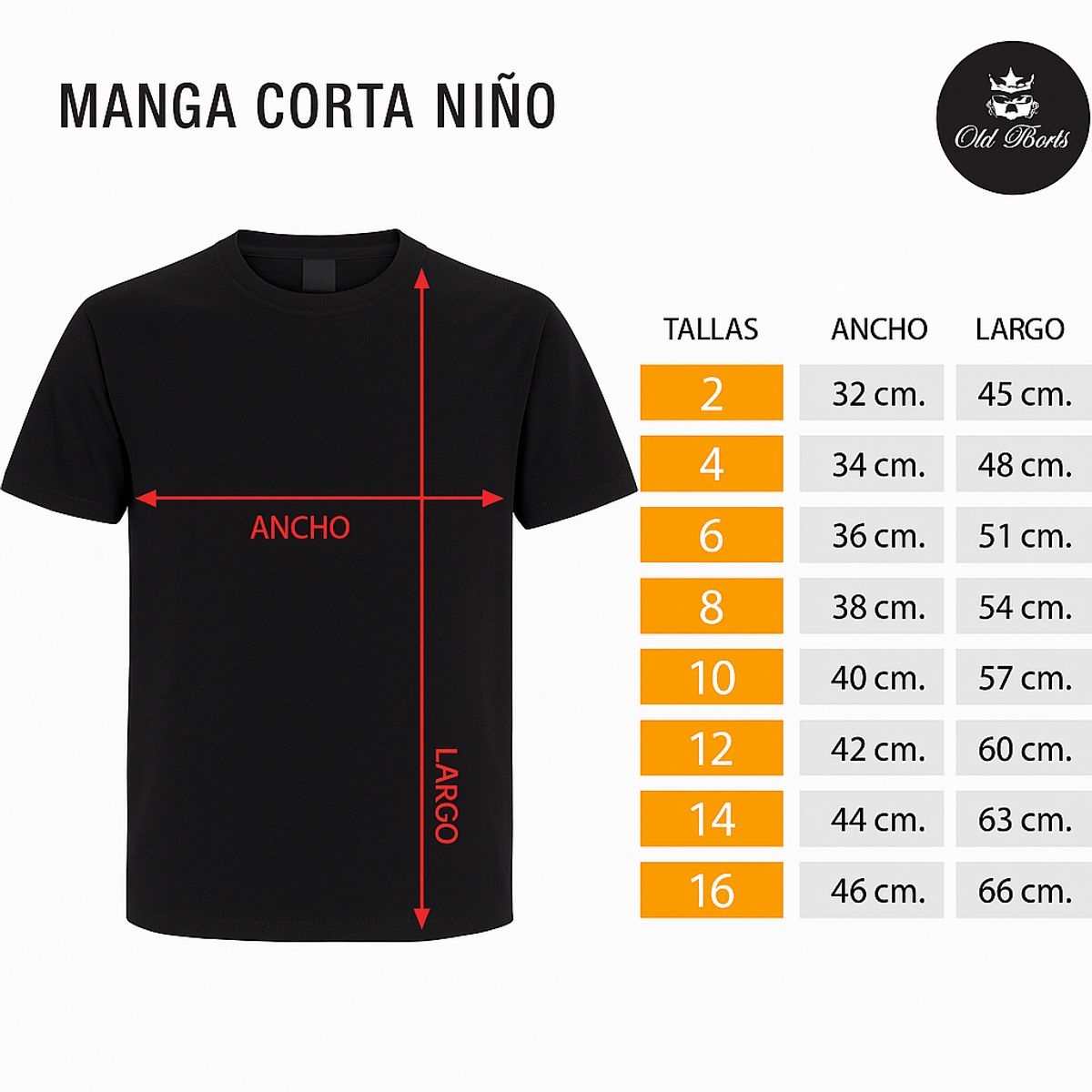 CREA PRINT - POLERA BLANCA  MANGA CORTA ALGODON NIÑO (UNISEX) CLASICO