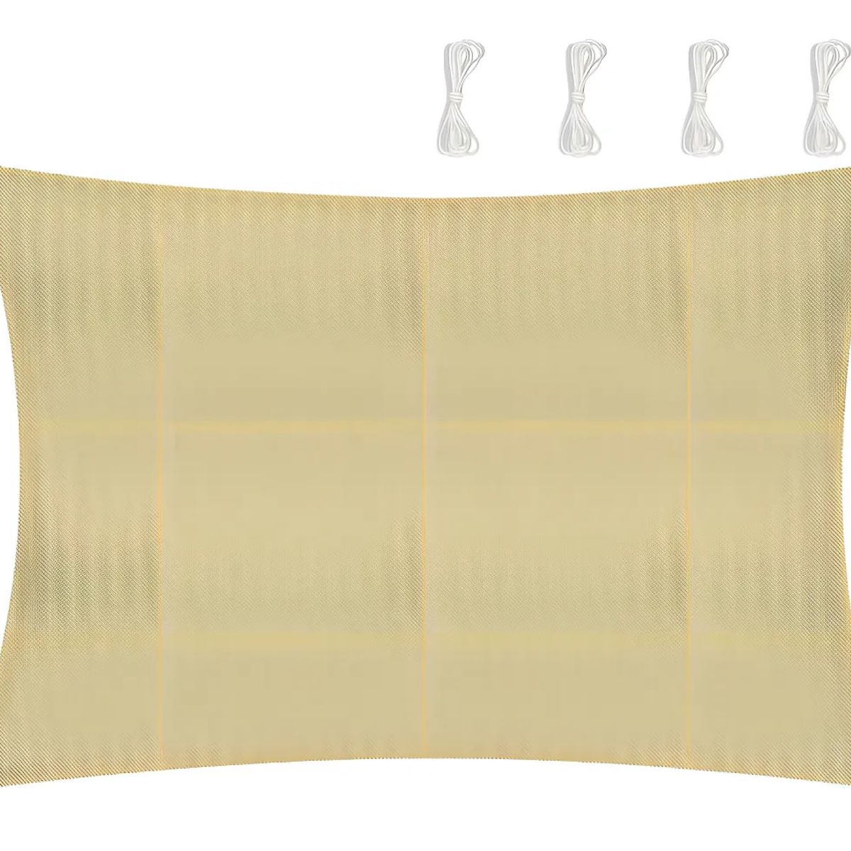 GENERICO - Toldo Vela De Sombra Rectangular Para Patio Jardín 2x3 M