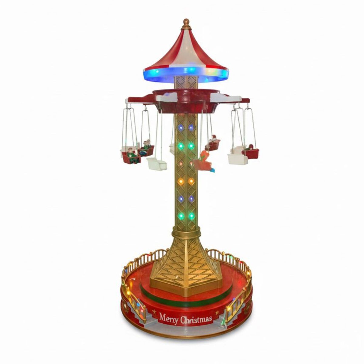 WAKESHOME - Carrusel Navideño En Movimiento Con Música Y Luce Led