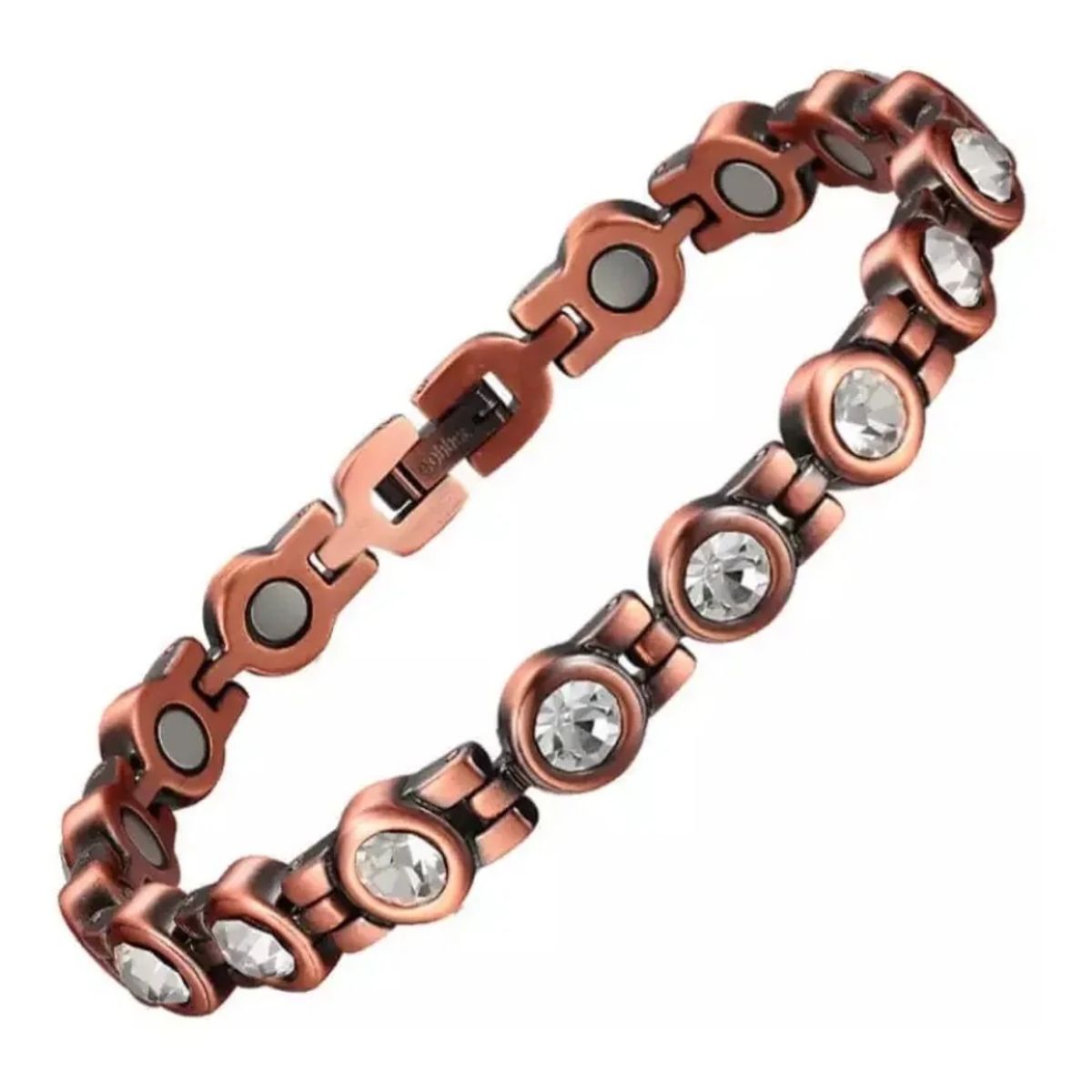 GENERICO - Pulsera terapia magnetica cobre mujer cristal calidad