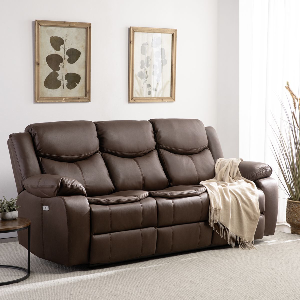 VYS SPA - SOFA BILBAO MOORSH 3 CUERPOS RECLINACION ELECTRICA + USB