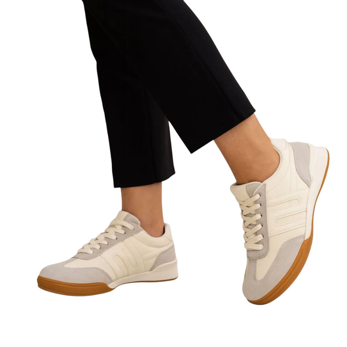 HERIEL - Zapatilla Blanca Baja Mujer