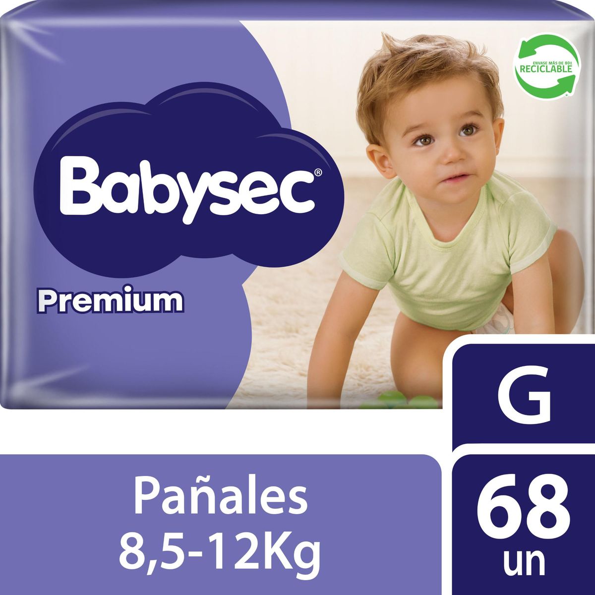 BABYSEC - Pañales de Bebé Babysec Premium Cuidado Total 68Un G