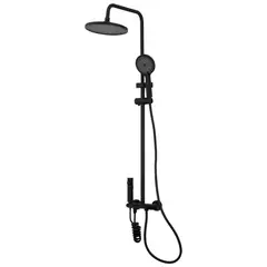 JOYTEK - Columna Ducha con Teclado 4 Funciones Plato Redondo Negro