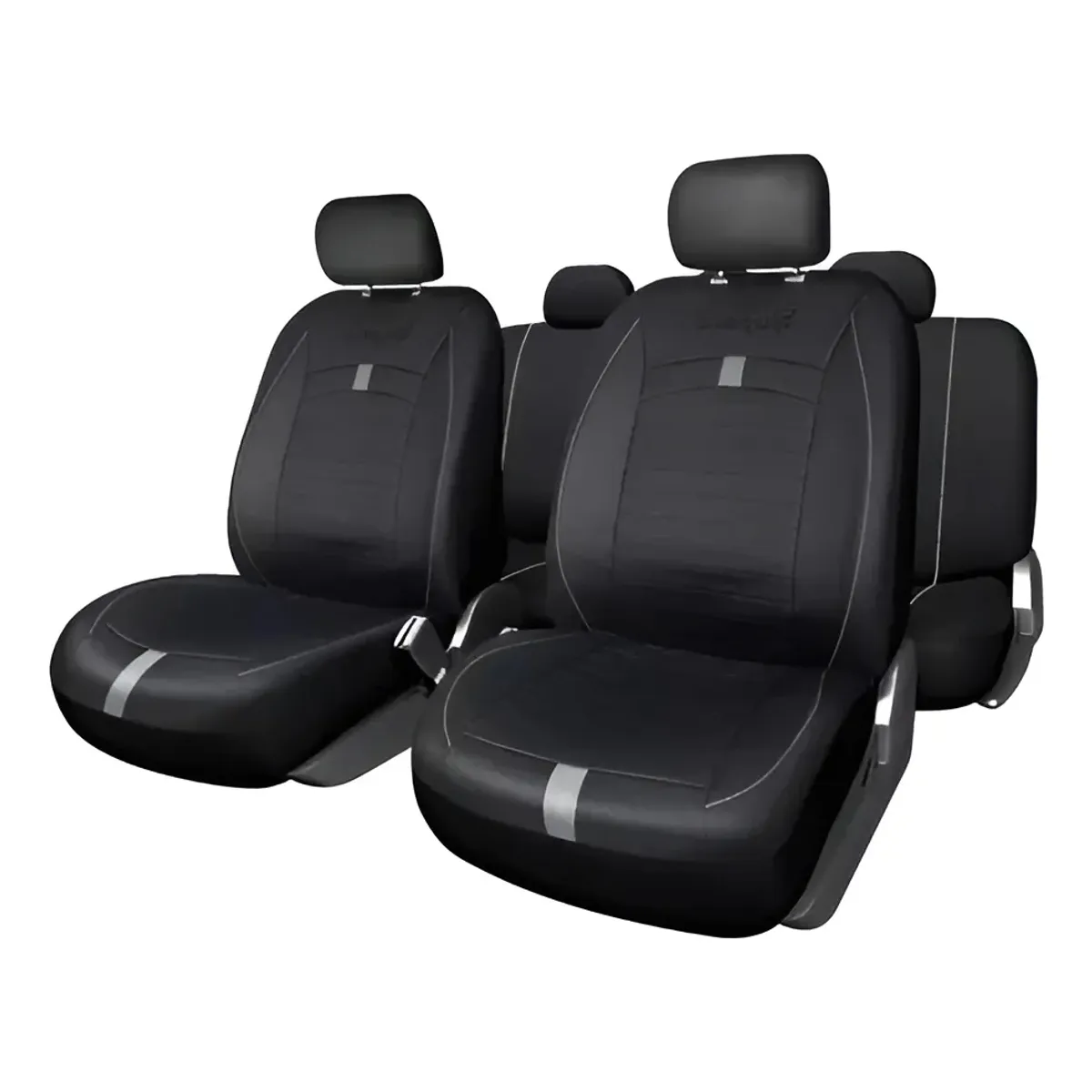 GENERICO - Fundas Cubreasiento B-equip Ecocuero Negro Universales - Negro