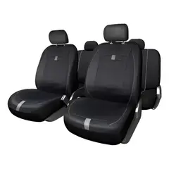 GENERICO - Fundas Cubreasiento B-equip Ecocuero Negro Universales - Negro