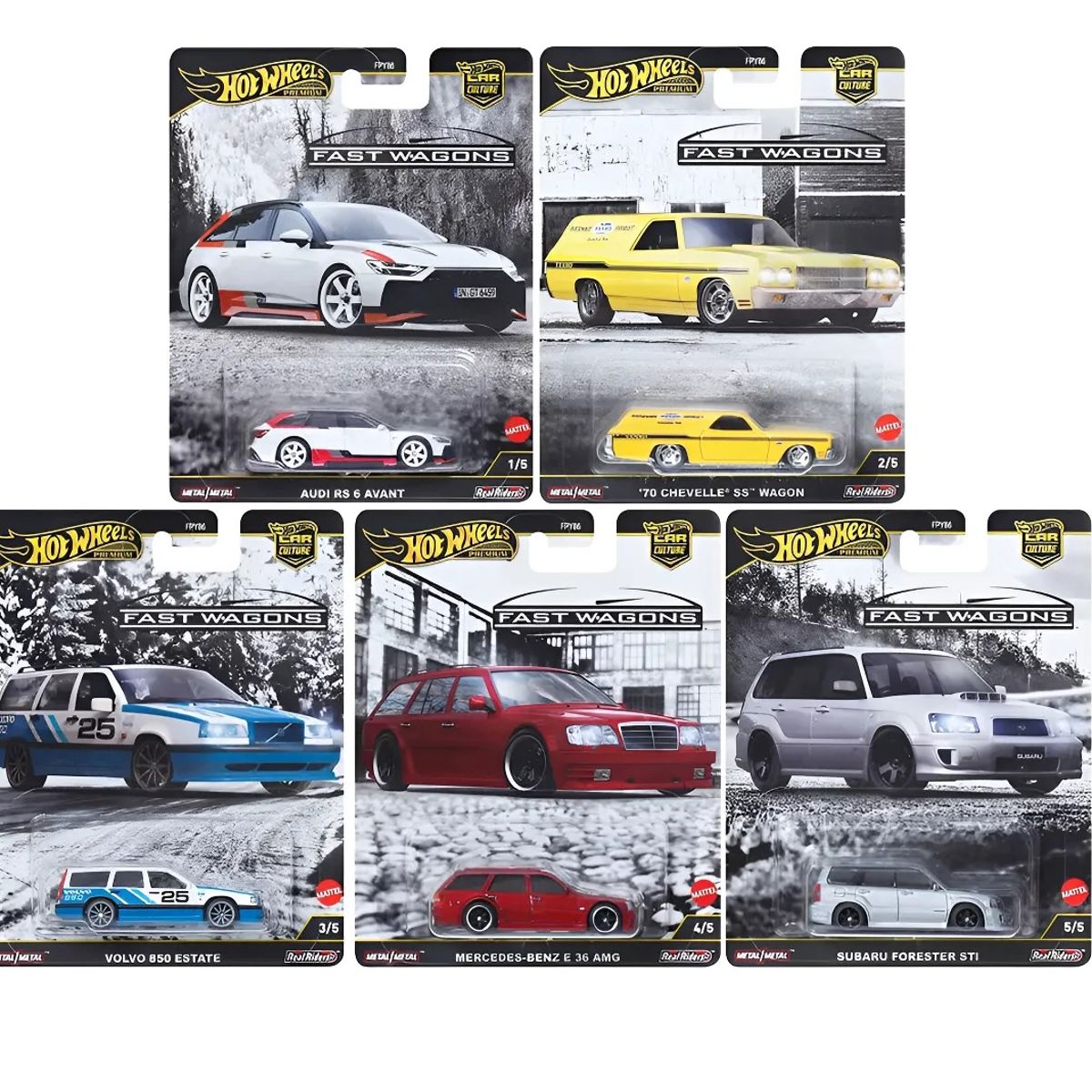 HOT WHEELS - Hot Wheels Premium Fast Wagons FPY86 coleccion 1 al 5