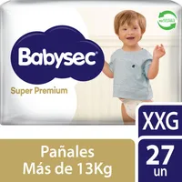 Pañales de Bebé Super Premium Cuidado Total 27un XXG