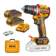 INGCO - TALADRO ATO BL CP +2 BAT Y CARG +47 ACCE INDUSTRIAL 13MM/20V