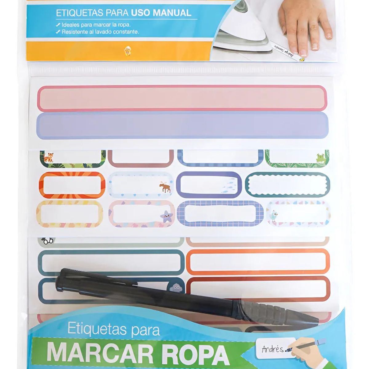 ADETEC - Etiquetas Para Marcar Ropa Y Uniformes Con Diseños - Varios
