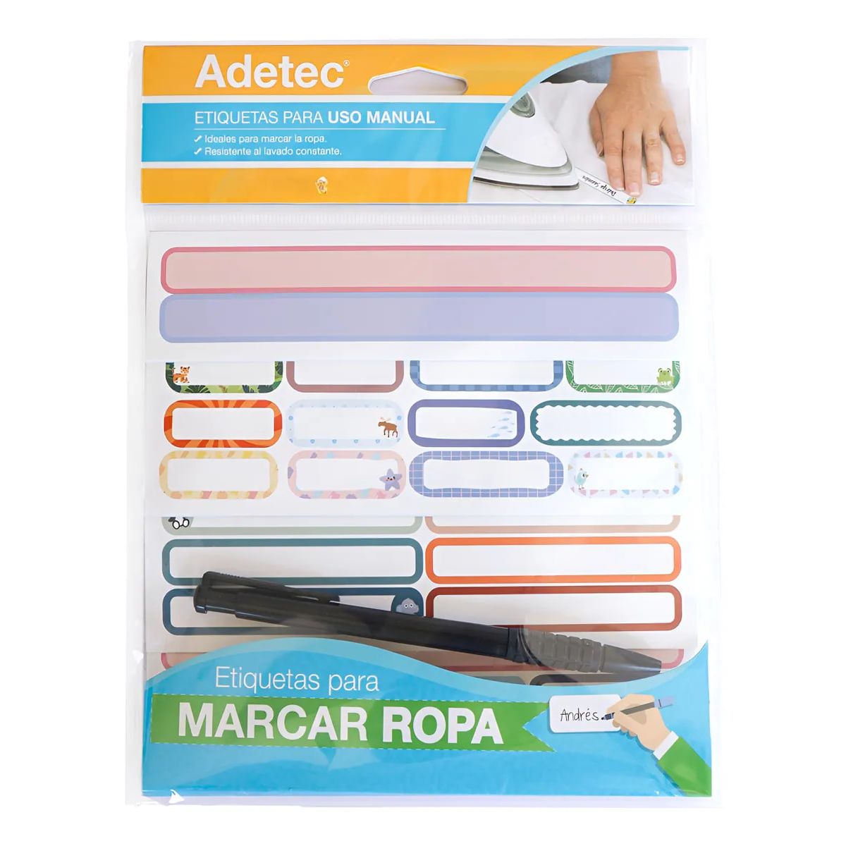 ADETEC - Etiquetas Para Marcar Ropa Y Uniformes Con Diseños - Varios