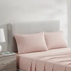 NAUTICA - Juego de Sábanas 3piezas microfibra 1,5 Plazas rosado