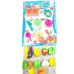GENERICO - Pack juguete de fruta, cocina, vedura... 3 a 7cm de plastico