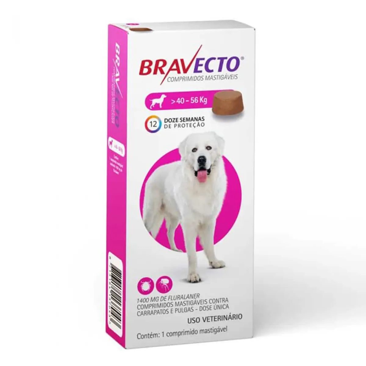 BRAVECTO - Antiparasitario Bravecto Para Perro 40 a 56Kg - 3 Meses