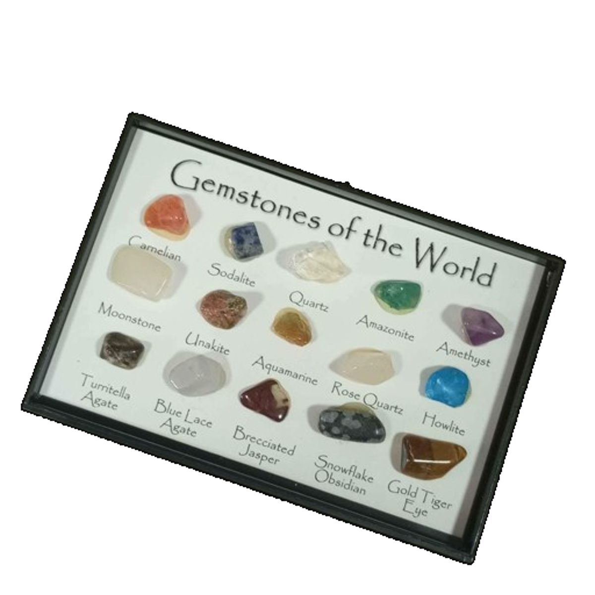 GENERICO - Set colección de miniaturas 15 piedras de naturales. Tamaño super pequeño 0.1 a 1cm cada pieza