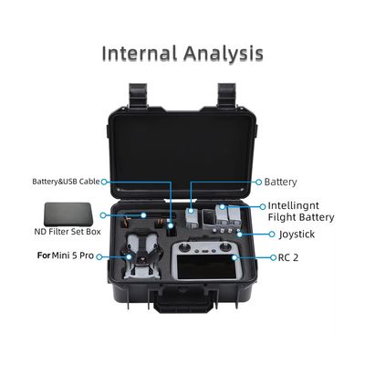 Imagen 2 del producto Maleta Bolso Viaje Rígido Premium Para Dron Dji Mini 5 Pro con Correa - Negro