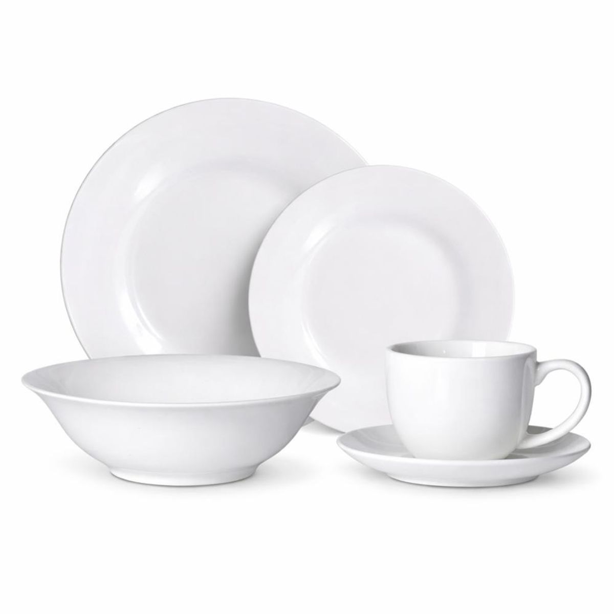 HALLEN - Juego Set de Vajilla 30Pzas Porcelana Blanca Serena  Hallen