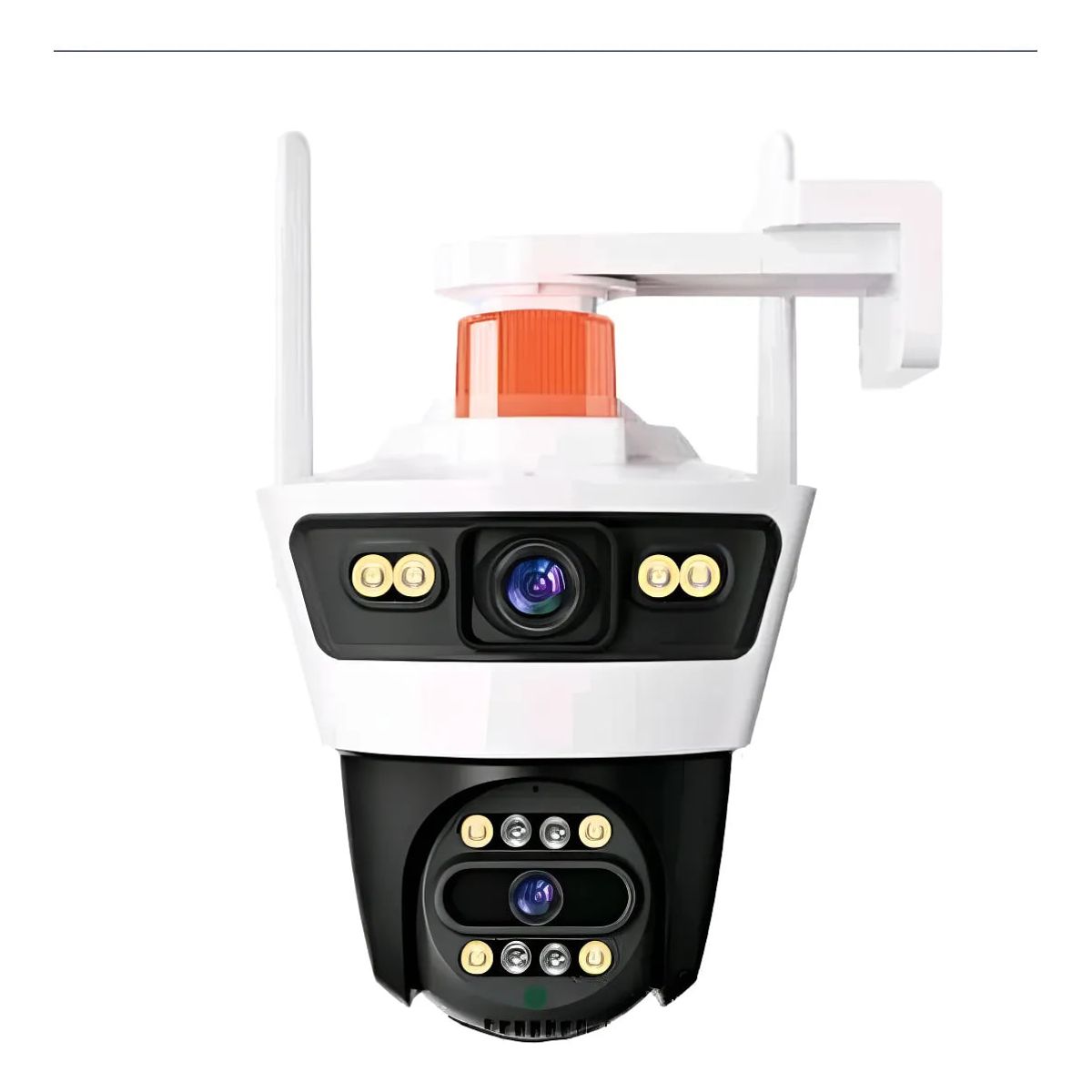 GENERICO - Camara de vigilancia con alarma doble lente