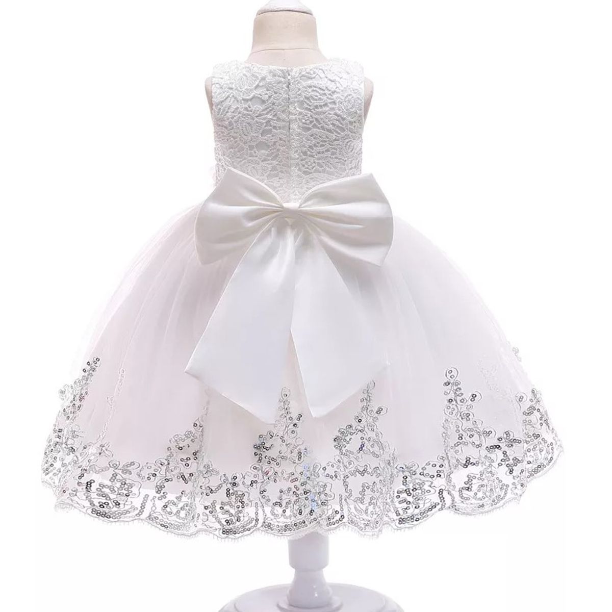 ALMA & DECO - Vestido Bautizo Paje Fiesta Modelo Cristina Color Blanco