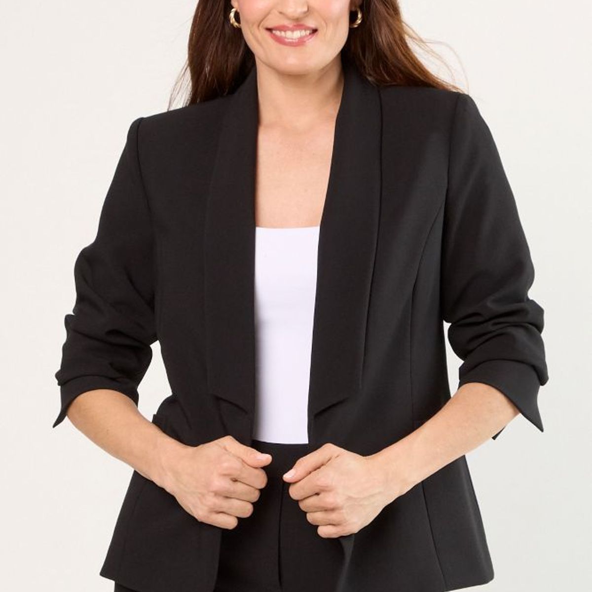 MA GRIFFE - Blazer Liso Mujer Negro Magriffe