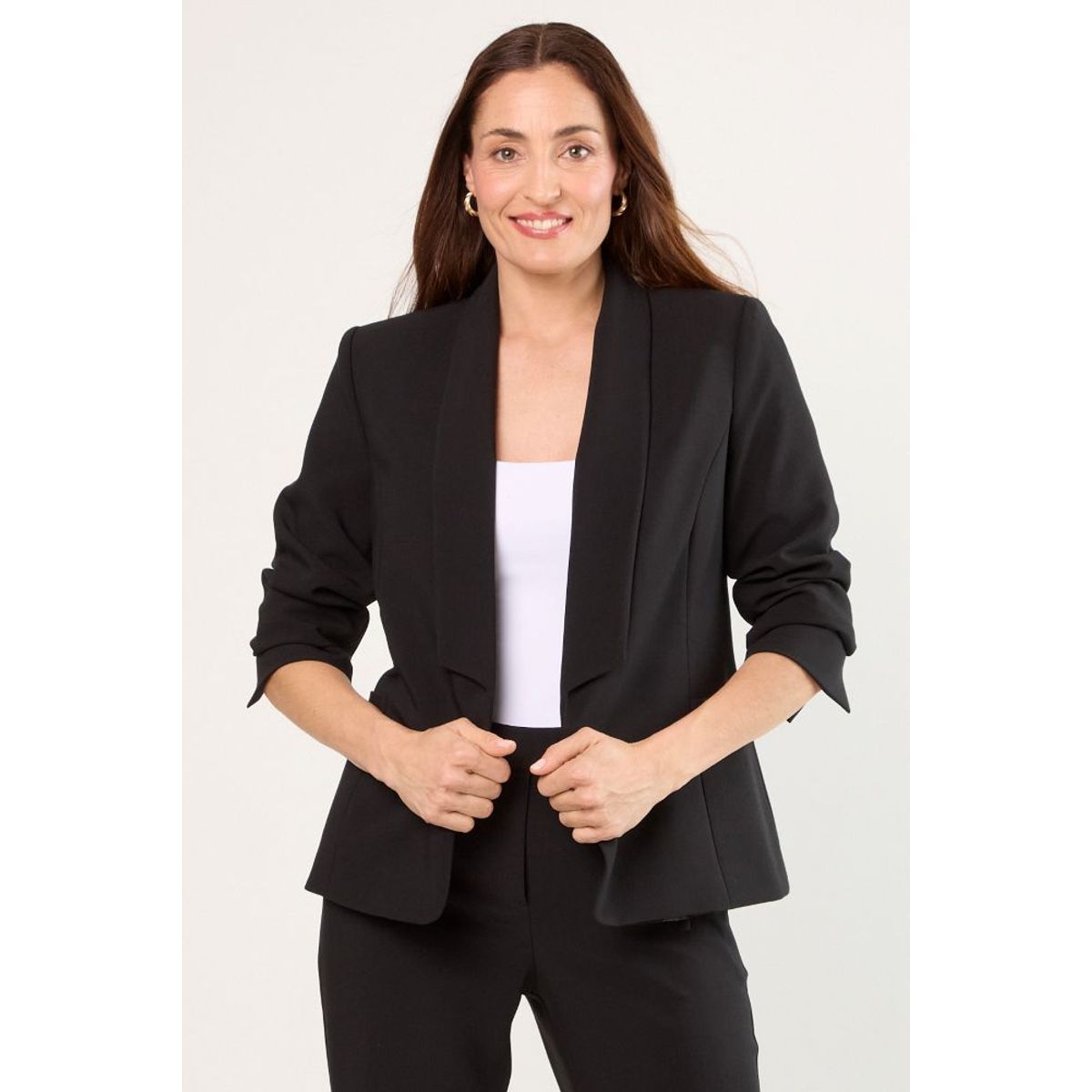 MA GRIFFE - Blazer Liso Mujer Negro Magriffe
