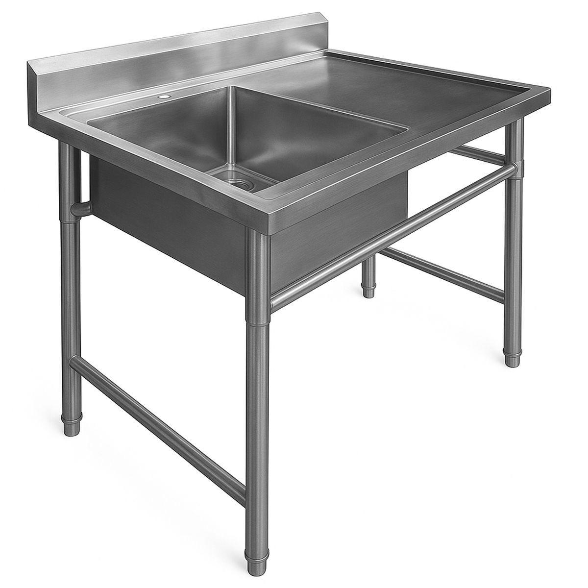 JOYTEK - Lavafondo de Acero Inoxidable Secador Derecho Joytek 120x60x90 cm