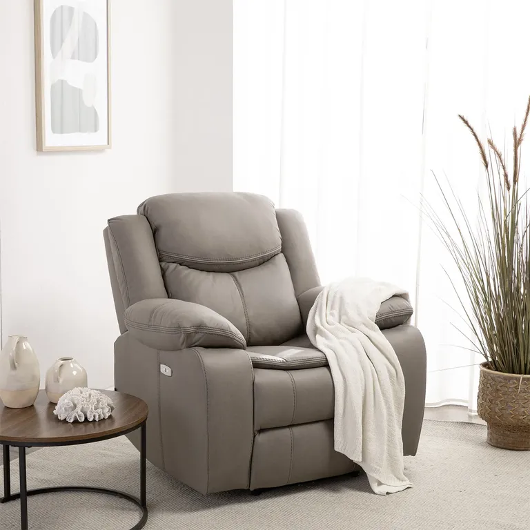 BERGERE BILBAO BEIGE RECLINACION ELECTRICA + USB Beige