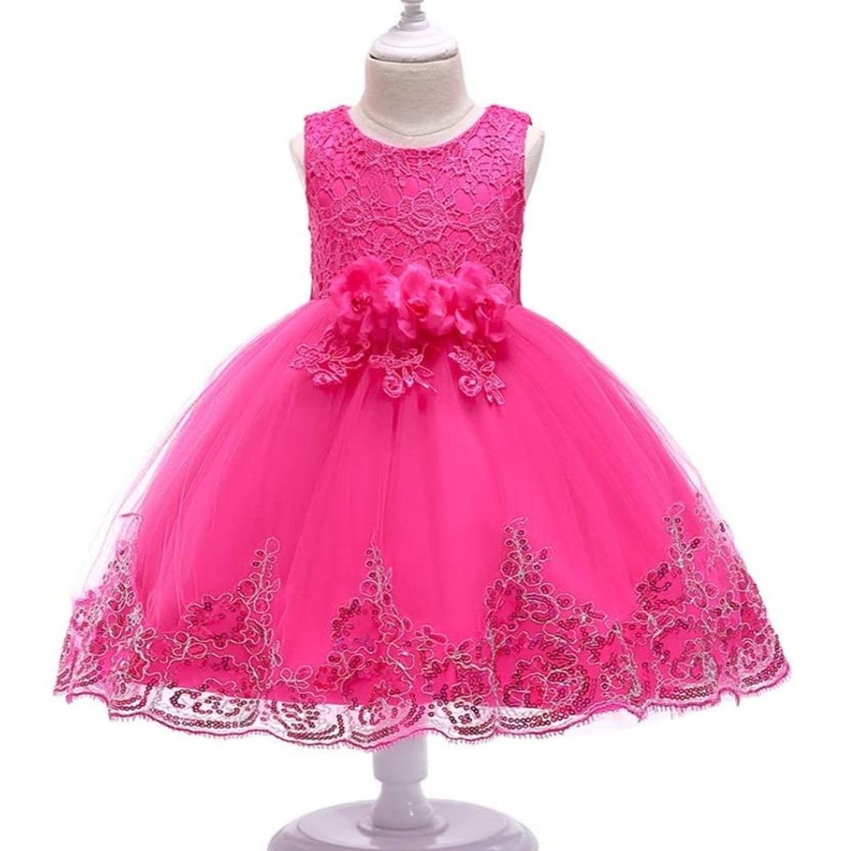 ALMA & DECO - Vestido Bautizo Paje Fiesta Modelo Cristina Color Fucsia