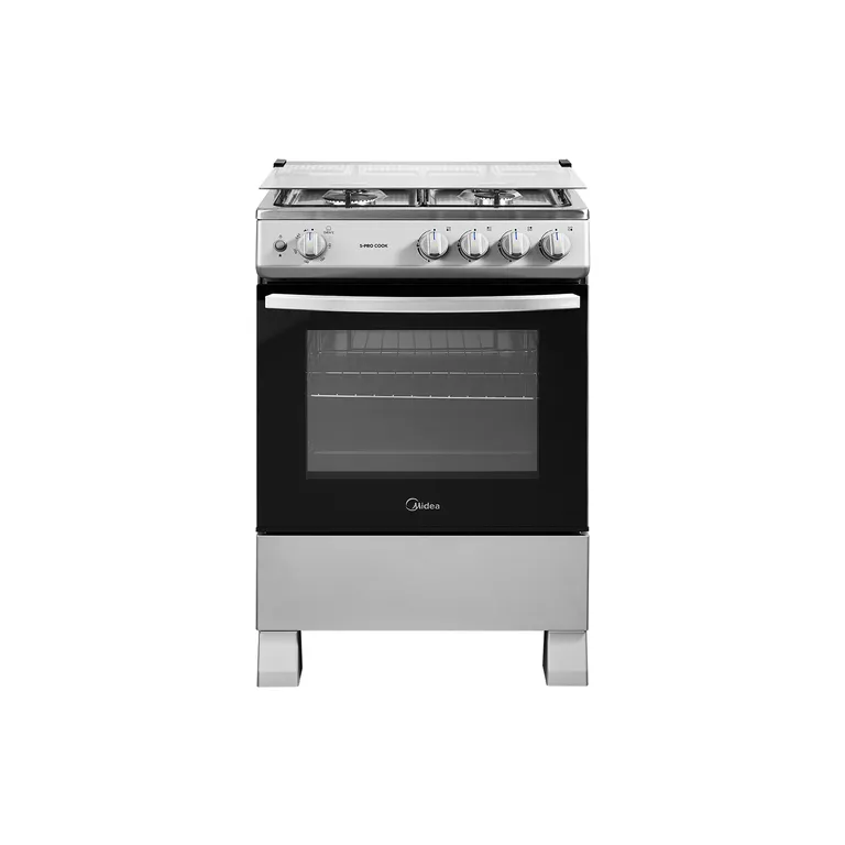 MIDEA Cocina a Gas Licuado y Natural 4 Quemadores 24 Pulgadas Silver