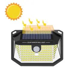 GENERICO - Foco Solar 178 LED Exterior con Sensor de Movimiento