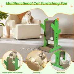 SUKEA - Rascador Tipo Vertical Y Sofa Diseñado Catus Para Gato Verde