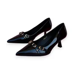 HERIEL - Zapato Negro Taco Mujer