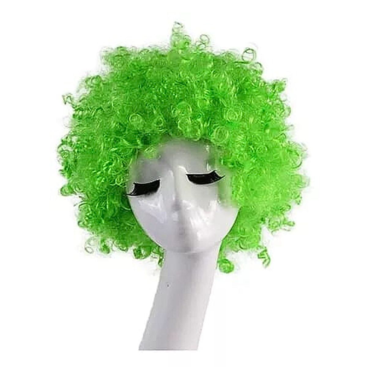 GENERICO - Peluca Afro Para Adultos Niños Niñas - Halloween Cosplay Verde