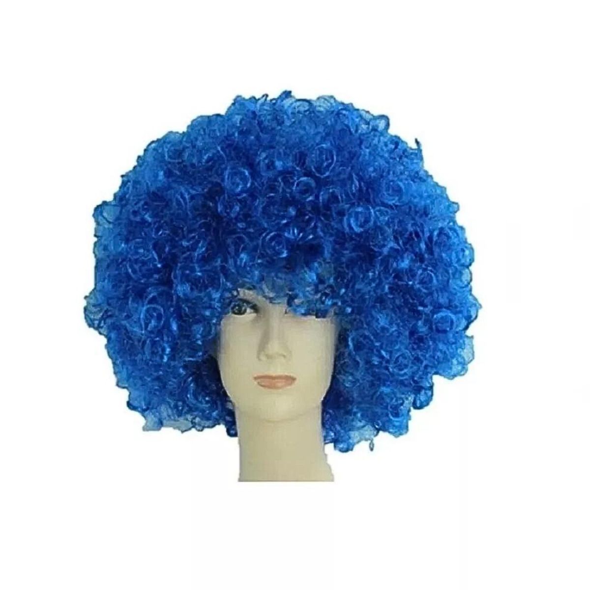 GENERICO - Peluca Afro Para Adultos Niños Niñas - Halloween Cosplay Azul