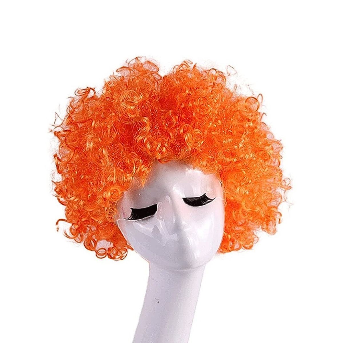 GENERICO - Peluca Afro Para Adultos Niños Niñas - Halloween Cosplay Naranja