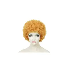 GENERICO - Peluca Afro Para Adultos Niños Niñas - Halloween Cosplay Rubia