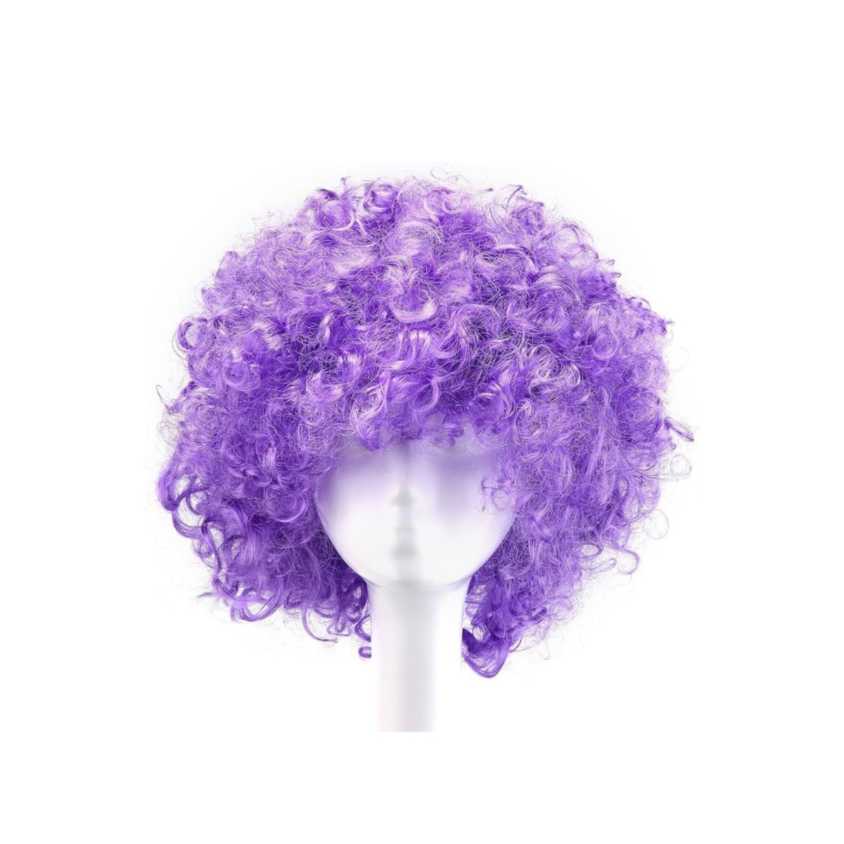 GENERICO - Peluca Afro Para Adultos Niños Niñas - Halloween Cosplay Violeta