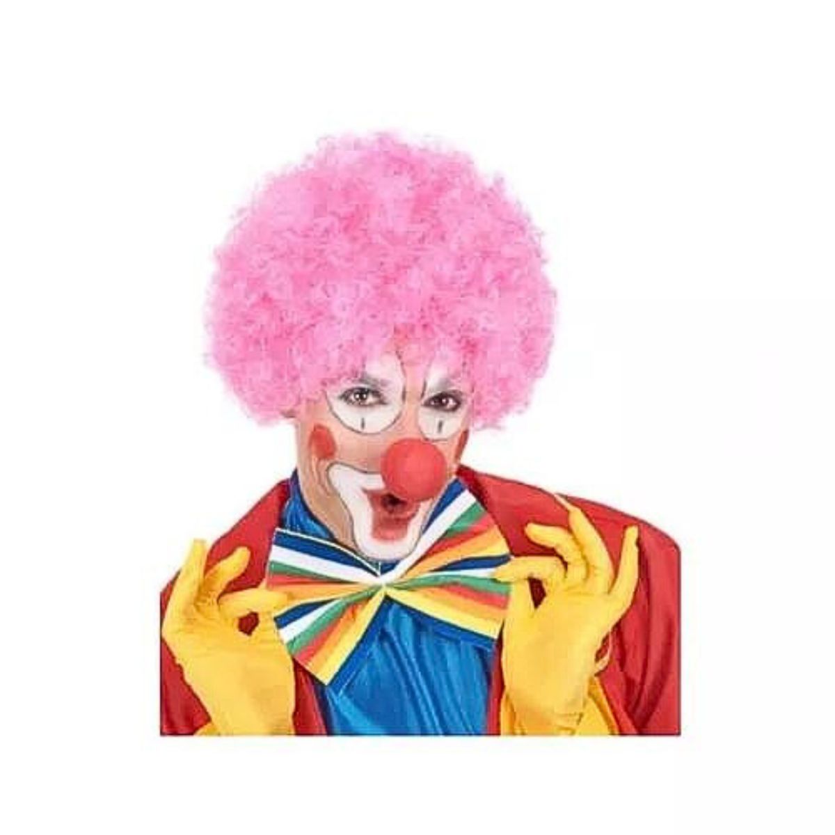 GENERICO - Peluca Afro Para Adultos Niños Niñas - Halloween Cosplay Rosa