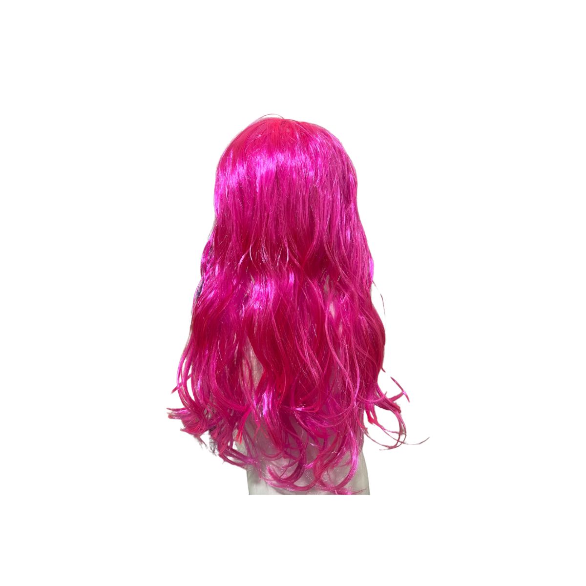 GENERICO - Peluca Sintética Larga Crespa Ideal Para Disfraz Fucsia