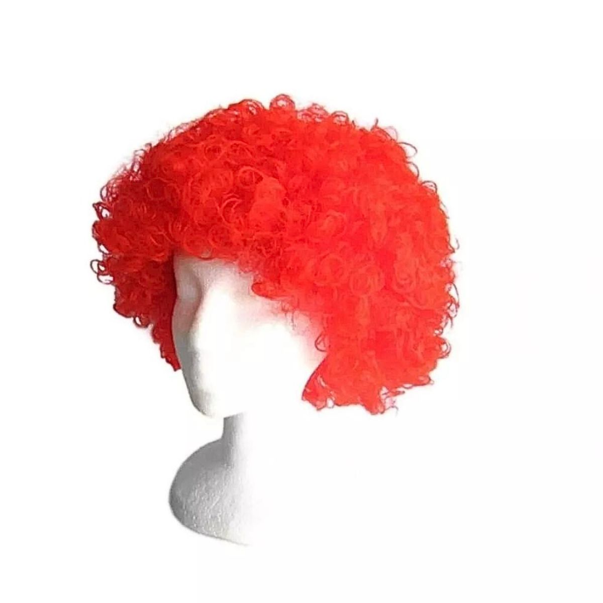 GENERICO - Peluca Afro Para Adultos Niños Niñas - Halloween Cosplay Rojo