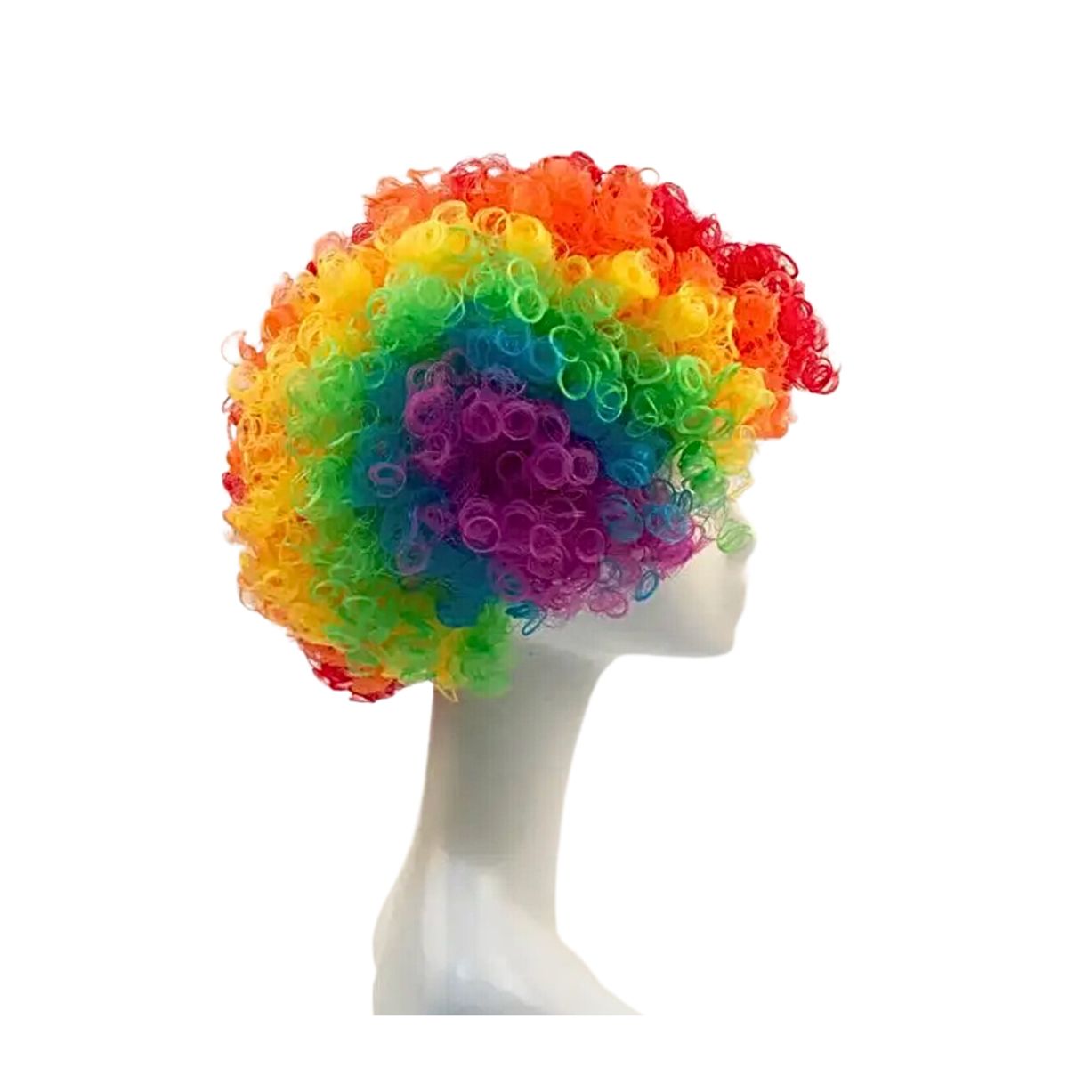 GENERICO - Peluca Afro Para Adultos Niños Niñas - Halloween Cosplay Multicolor