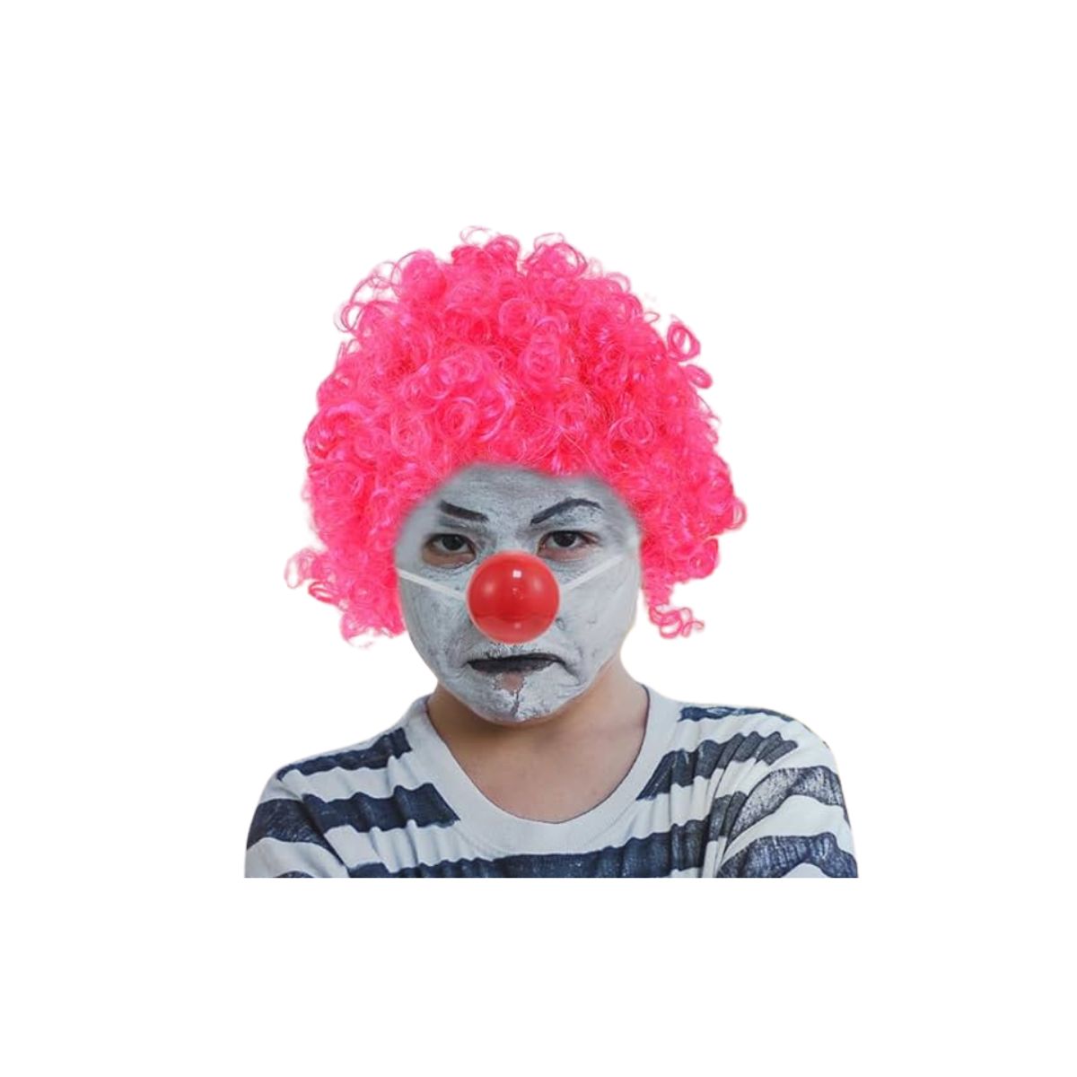 GENERICO - Peluca Afro Para Adultos Niños Niñas - Halloween Cosplay Rosa Fluor